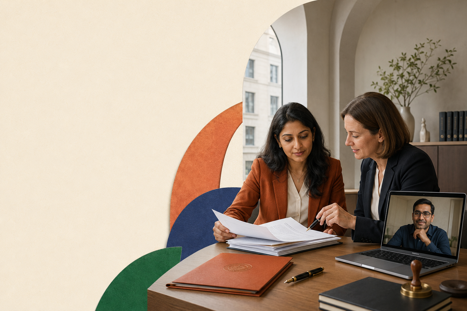 Reviewing registration documents with a client
